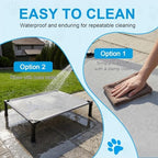 Elevated Dog Bed Raised Cooling Dog Cot for Large Dogs, Portable Indoor & Outdoor Pet Bed with No-Slip Feets Breathable Mesh Pet Bed for Camping Outdoor - Image 6