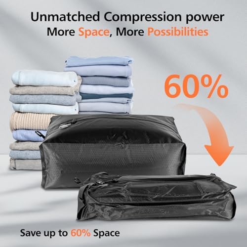 29L Travel Vacuum Bags with Wireless Pump, IP67 Waterproof, Tear-Resistant Vacuum Packing Cubes, Reusable Compression Bags for Travel, Hiking & Camping, Suitcase, Home Storage (2 Pack+Pump) - Image 3