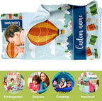 Personalized Toddler Nap Mat for Preschool, Custom Kids Nap Mat with Name, Extra Soft Preschool Nap Mat with Pillow & Blanket, Roll Up Daycare Sleeping Mat for Kids Boys - Image 3