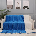 NANPIPER King Size Sherpa Blanket, Soft Fleece Throw for Bed, Reversible Thick Fuzzy Blanket for Winter (Princess Blue, 90x108 inches) - Image 4