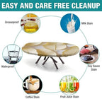 Oblong Tablecloth, Plaid Pattern Printed on Fitted Table Cloth, for Outdoor Travel Picnics BBQs Beach Parties, Fits for 52" x 70" Oval Tables - Image 3