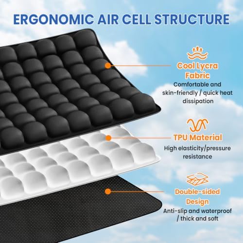 JUMPOW Inflatable & Portable Travel Seat Cushion for Airplane with Pump - Image 5