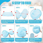 2 Pcs Mosquito Netting for Camping Bed 78 * 31 * 22 Inch, Blue - Image 4