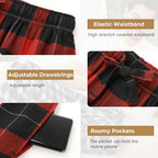BAMBOO COOL Men's Pajama Bottoms Plaid Pajamas Pants Soft Lounge Woven Pj - Image 3