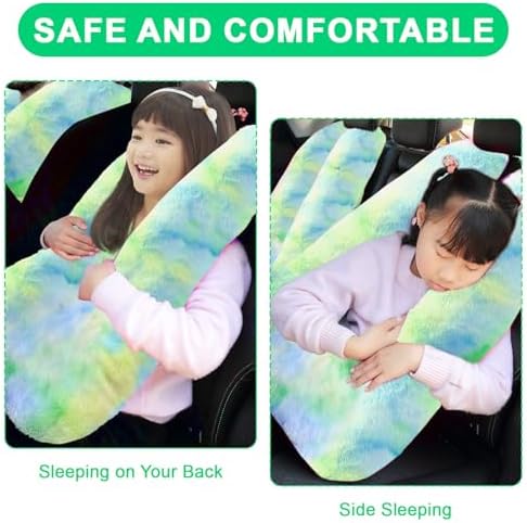 Travel Pillow, Travel Pillow for Kids, Sleeper Hold Pillow Travel, Removable U-Shaped Pillow for Adults and Children to Support Head and Body in The Back Seat of Long Car Trips (DCGreen) - Image 4