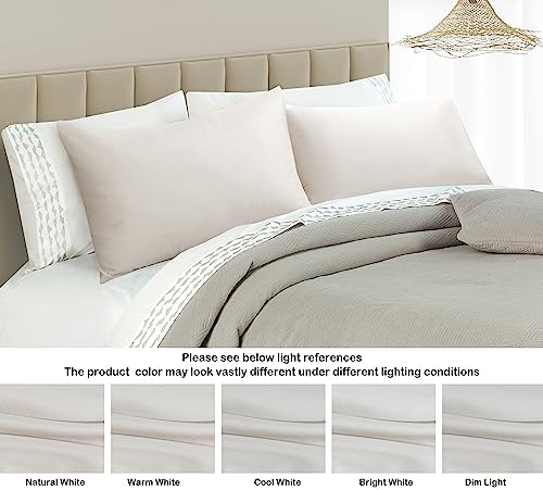 100% Egyptian Cotton King Size Pillow Protectors with Zipper Set of 4 - Image 7