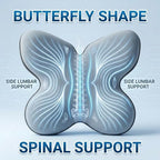 Butterfly Lumbar Support Pillow for Car and Chair, Black - Image 4