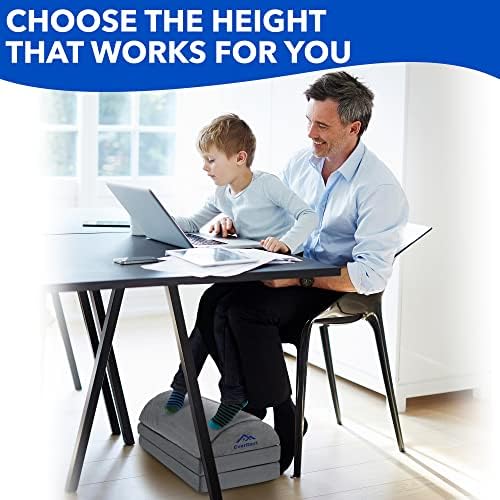 EverRest Foot Rest for Under Desk at Work – 3 Height Adjustable Ergonomic Footrest with Warm Feet Pocket, Firm Support Stool for Office Chair & Gaming, Washable Cover - Image 6