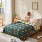 LUTBM King Throw Blanket for Bed, 100% Cotton Boho Soft Fall Blankets - Image 5