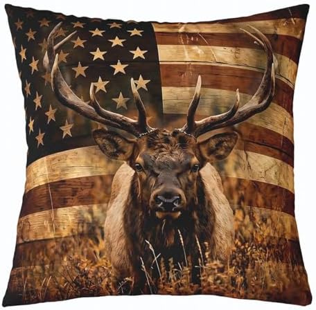 Feelyou Bear Deer Throw Pillow Covers Soft 16" x 16" - Image 3
