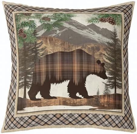 Feelyou Bear Fish Throw Pillow Covers Soft 18" x 18" - Image 2