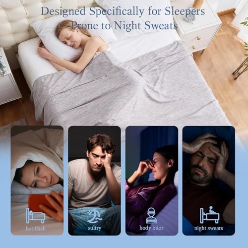 Cooling Blanket Queen Size, 90"x90" Cooling Blankets for Hot Sleepers, Cold Blanket Thin Lightweight Breathable Soft for Couch Bed, Lightweight Blanket Keep Cool for Night Sweats - Image 2