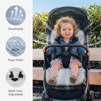 Momcozy Reversible Stroller Seat Liner, Mesh & Water-Resistant Sides - Image 5