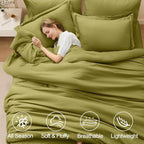 FUANNA King Comforter Set 7 Pieces, Luxury Bed in a Bag Soft Bedding Sets - Image 3