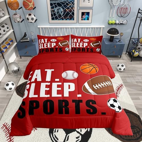 Feelyou Sports Comforter Set Full Size for Kids Boys Girls by Feelyou