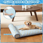 DoubleFill 4 Pack Cooling Pet Mat 23.6" x 31.5" Cool Dog Bed, Large, Blue - Image 4