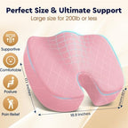 TushGuard Seat Cushion, Memory Foam Office Chair Cushion - Pink, XXX-Large - Image 2