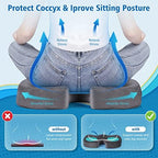 CloudBliss Gel Memory Foam Seat Cushion for Long Sitting, X-Large, Grey - Image 4
