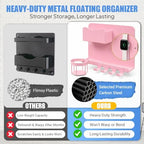 Metal Bedside Wall Shelf, No Drill Floating Bedside Shelf Wall Organizer - Image 3