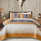 Dintszyayue Boho Quilt Set King, Aztec Geometric Bedspread with 2 Shams - Image 5