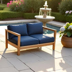 FLYMEI Patio Cushion Covers 28x13x4, Navy Blue, 2Packs - Image 2