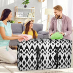 Moving Bags Heavy Duty Storage Bags for Clothes Moving Supplies Packing Bags for Moving Traveling Black White Geometric - Image 6