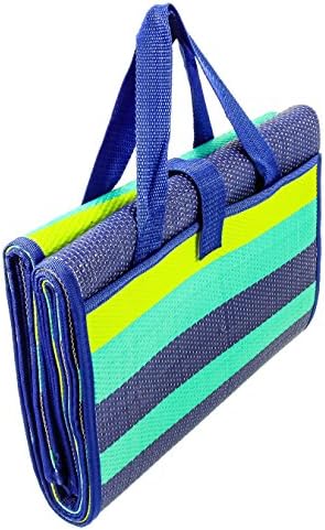 Camco Handy Mat with Strap - Perfect for Picnics, Beaches, RV and Outings - Green/Turquoise - 60" x 78" (42806) - Image 3