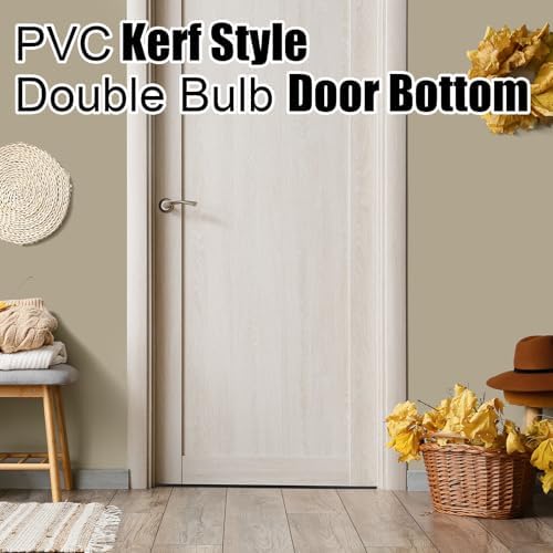 Pushglossy 2 Pcs Double Bubble Kerf 36" Door Bottom Seal, Black - Image 5