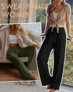 Neer 3 Pack Women's Wide Leg Sweatpants Baggy Pants with Pockets - Image 4