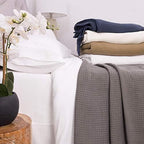 Sweet Home Collection 100% Fine Cotton Blanket Luxurious Weave Stylish Design Soft and Comfortable All Season Warmth, Full/Queen, Pink - Image 4
