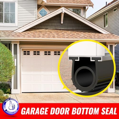Jin&Bao Garage Door Bottom Seal 18FT Heavy Duty Aluminum Track Weatherstrip - Image 5