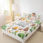 Erosebridal Forest Themed Camping Full Size Bedding Set, RV Bunk Camper Outdoor Fitted Sheet for Kids Girls Boys, Woodland Farmhouse Bear Bed Sheets Set, Travel Trailers Room Decor - Image 3