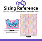 Northwest Furby Wavy Pink Furby Silk Touch Throw Blanket 50 x 60 Inches with Plush Pocket Pillow 14 x 20 Inches - Comfy & Cozy Blanket & Pillow Set for Boys and Girls - Image 6