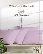 1000 TC Standard Pillowcases Set of 4 100% Egyptian Cotton Pillow Cases - Image 3