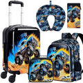 5PCS Kids Luggage Boys Suitcase Set, 16" Hardside Carry-on Truck by FTJCF