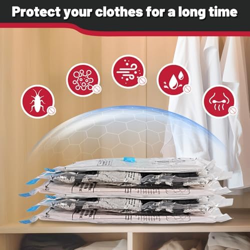 UPGOGO Combo 24 Pack Vacuum Storage Bags with Portable Electric Pump,Vacuum Seal Bags for Clothing,Space Saver Bags,Vacuum Travel Bags for Luggage - Image 5