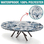 Oblong Tablecloth, Plaid Pattern Printed on Fitted Table Cloth, for Home & Daily Use Nightstands, Fits for 42" x 60" Oval Tables - Image 2