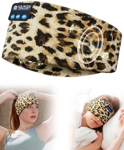 LOVE EYE Sleep Headphones Bluetooth 5.4 Sleeping Eye Mask Wireless Music Earphones with HD Speakers for Side Sleepers Total Blackout Cotton Mask for Travel, Home, Office, Unique Gifts - Image 2