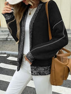 Saodimallsu Womens Open Front Cardigans Waffle Knit Sweaters with Pockets - Image 3