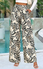 PRETTYGARDEN Womens Pants Elastic Waist Striped Lightweight Palazzo Pant - Image 3