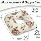 Anti-Slip Wheelchair Cushions, Bed Sore Cushions for Butt, Ergonomic Innovations Orthopedic Donut Pillow, Medical Seat Cushion for Sciatica, Back, Coccyx, Pressure Sore (Peach Rose) - Image 2