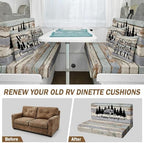 Britimes RV Dinette Cushion Covers Set, 6 Pack, for Camper, Vintage Wood - Image 3
