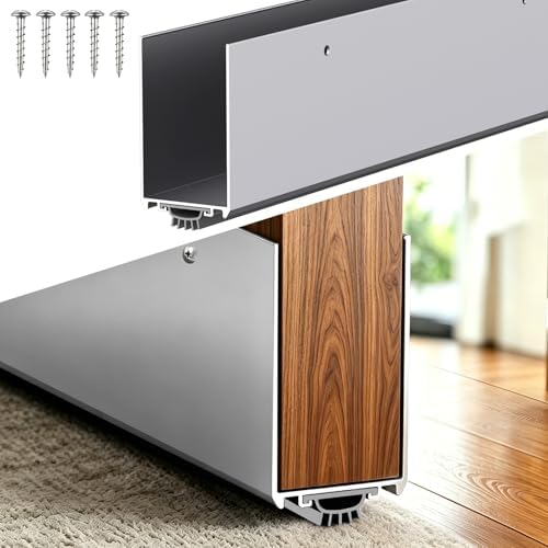 36" Metal Door Sweep with Kick Plate for 1-3/4" Thick Standard Exterior Doors, Aluminum and Vinyl U-Shape Screw-on Draft Stopper for Bottom, Blocks Dust, Insects & Drafts Saves Energy(Silver) by Unknown