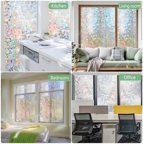 HIDBEA Window Privacy Film Static Cling,Rainbow Window Film,23.6in x 13.1ft - Image 7