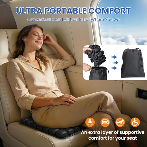 JUMPOW Inflatable & Portable Travel Seat Cushion for Airplane with Pump - Image 4