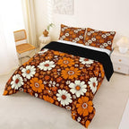 60S 70S Groovy Comforter Set Kids Retro Hippie Flower Comforter for Boys - Image 2