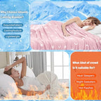 inhand Cooling Blanket - Cooling Blankets for Hot Sleepers -Decorative Lightweight Breathable Summer Cold Blankets for Sleeping Night Sweats to Keep Cool-(90"x108") Peach Pink - Image 4
