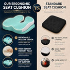 Memory Foam Ergonomic Seat Cushion for Office Chairs Pain Relief - Image 5
