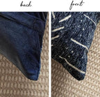 BlissBlush Decorative Throw Pillow Covers 18x18 Set of 2, Boho Blue Textured Chenille Accent Throw Pillow Covers for Couch Sofa Bed Living Room Home Décor (Cover Only) - Image 6