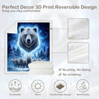 Sleepwish Bear Blanket Sherpa Throw Animal Decor Blanket for Men Teens - Image 7